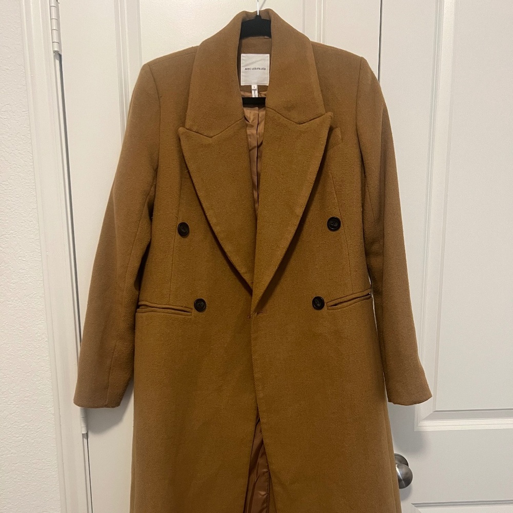 Avec Les Filles Oversized Wool Blend Winter Coat Women's Size Small